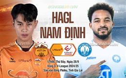 Chia điểm với ĐKVĐ Nam Định, HAGL vẫn chưa thủng lưới ở LPBank V.League 1-2024/25